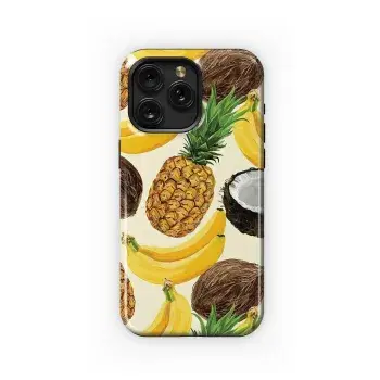 Tropical Fruit Banana Coconut Pineapple Phone Case Phone Case iPhone Samsung Cover Pixel 4770 - Image 1