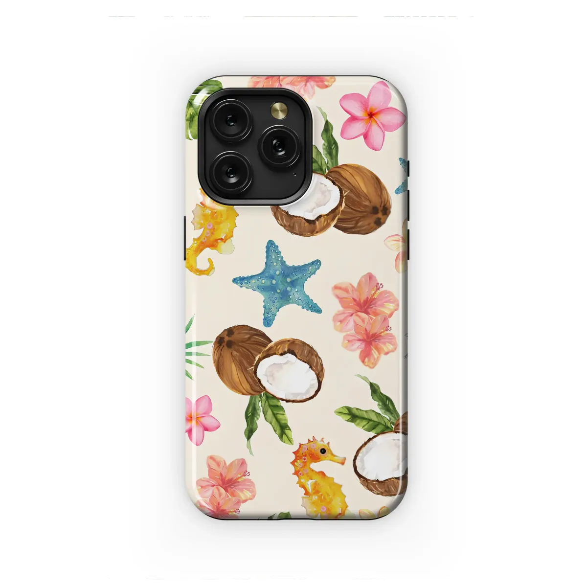 Tropical Island Watercolor Escape Phone Case iPhone Samsung Cover Pixel 7655 - Image 1