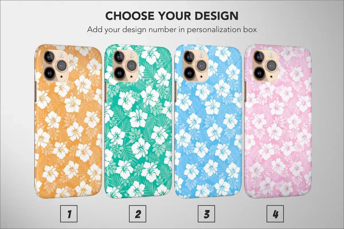 Tropical Phone Case Boho Style Floral Fiji Summer Pattern Cover - Image 1