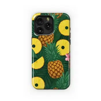 Tropical Pineapple Slice Phone Case iPhone Samsung Cover Pixel 3153 - Image 1