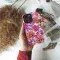 Tropical Pink Floral Cow Phone Case iPhone Samsung Pixel & More - Image 2