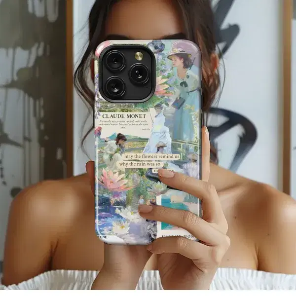 Tulip Cow Watercolor Design Phone Case iPhone Samsung Cover Pixel 4946 - Image 1
