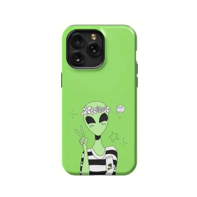 UFO Peace Phone Case iPhone Samsung Pixel & More