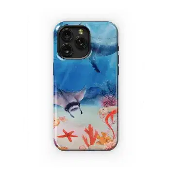 Underwater Landscape Illustration Phone Case iPhone Samsung Cover Pixel 2107 - Image 1