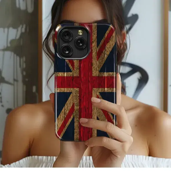 Union Jack Wooden Flag
 Phone Case iPhone Samsung Cover Pixel 5731 - Image 1