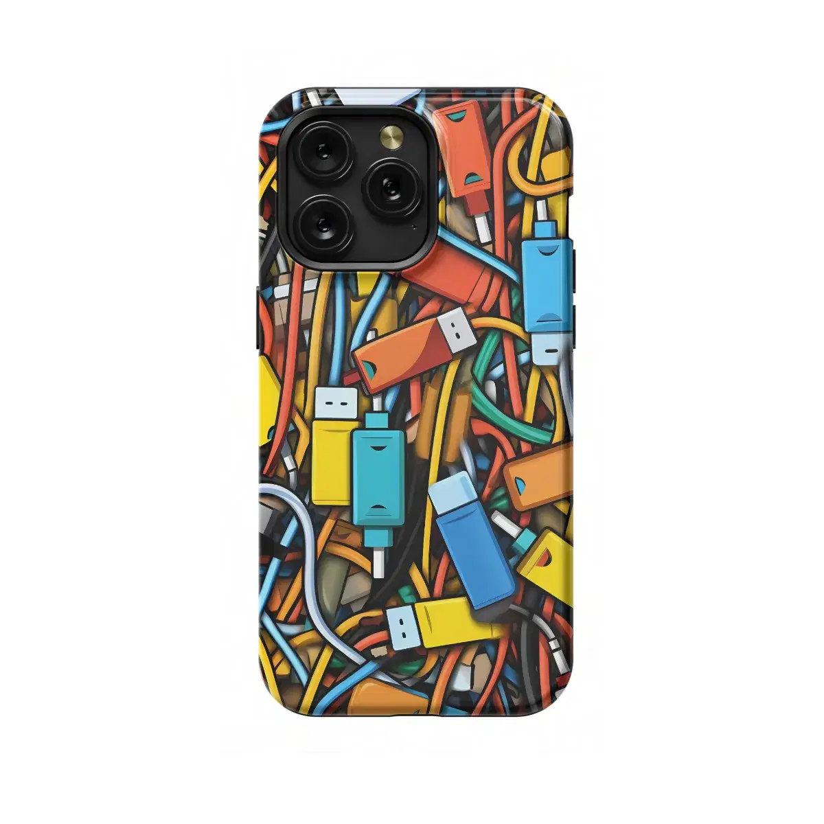 USB Wires Phone Case iPhone Samsung Pixel & More 156 - Image 1
