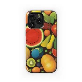 Variety Fruit Border Graphic Phone Case iPhone Samsung Cover Pixel 3386 - Image 1