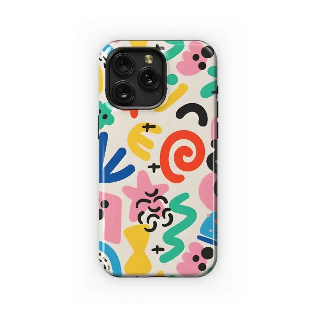 Vibrant Abstract Playful Pattern Art Phone Case iPhone Samsung Cover Pixel 5351