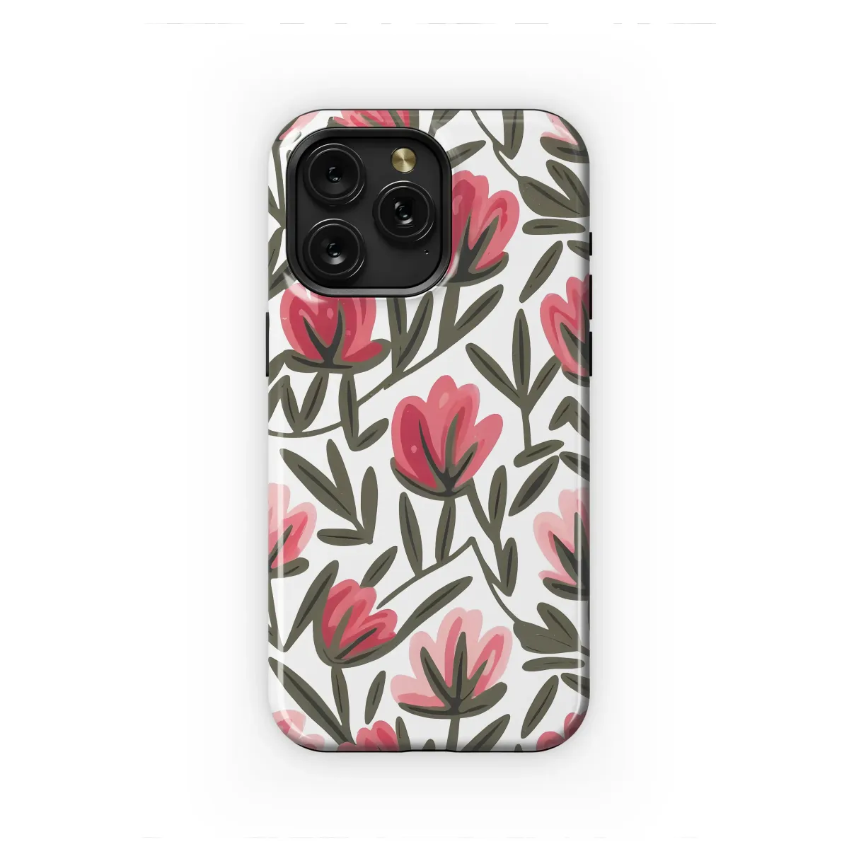 Vibrant Meadow Pink Floral Pattern Phone Case iPhone Samsung Cover Pixel 7738 - Image 1