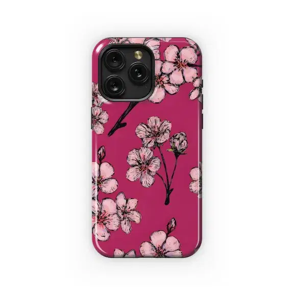 Vibrant Pink Floral Pattern Phone Case iPhone Samsung Cover Pixel 5278 - Image 1