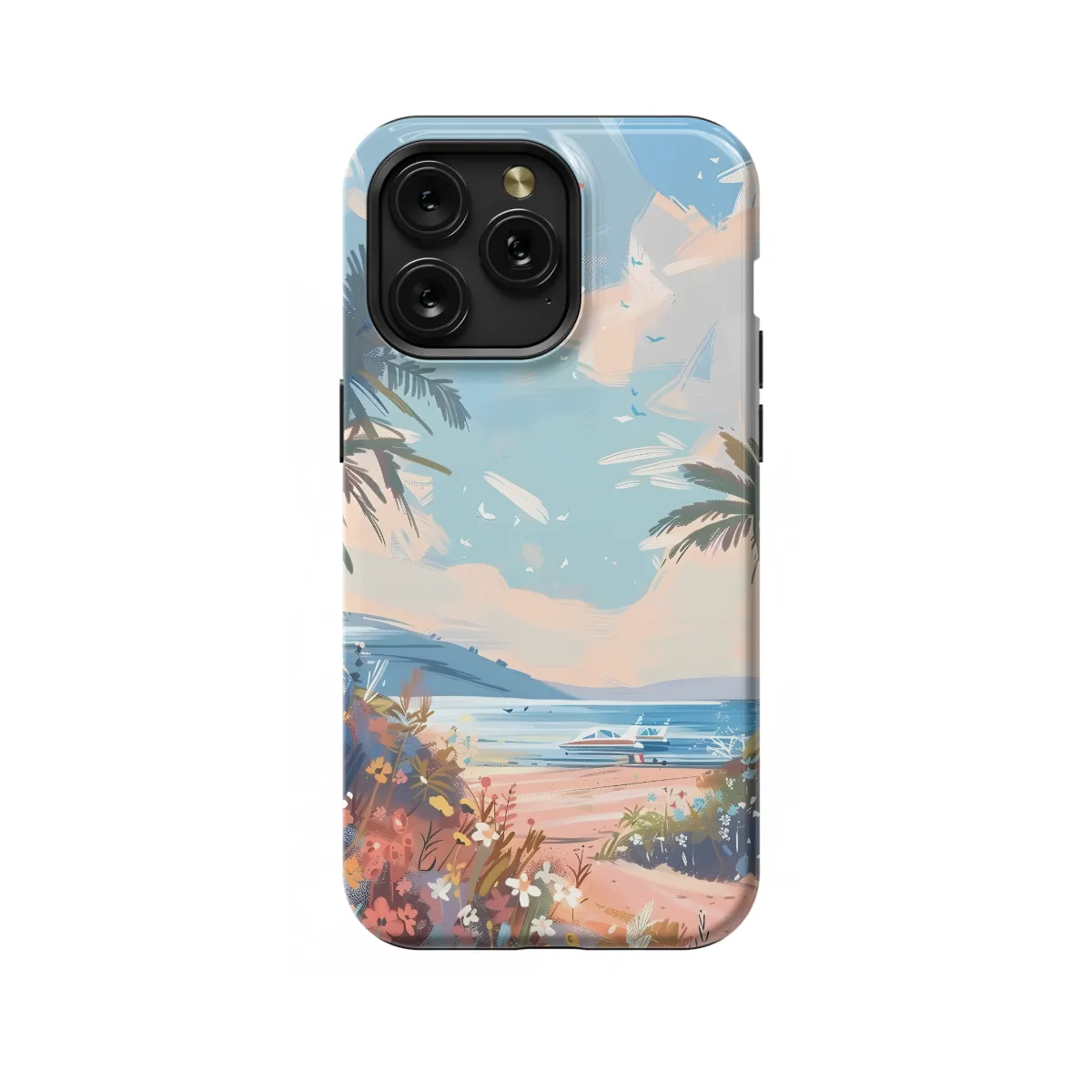 Vibrant Summer Beach Palm Sea Phone Case iPhone Samsung Pixel & More 287 - Image 1