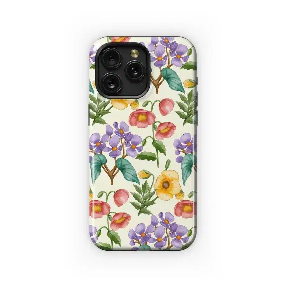 Vibrant Watercolor Garden Floral Print Phone Case iPhone Samsung Cover Pixel 5422 - Image 1
