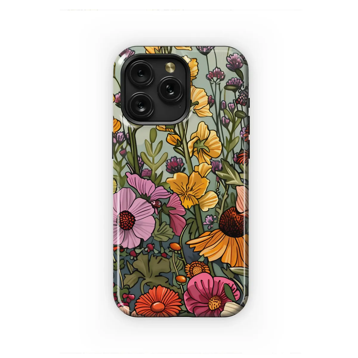 Vibrant Wildflower Meadow in Bloom Phone Case iPhone Samsung Cover Pixel 7712 - Image 1