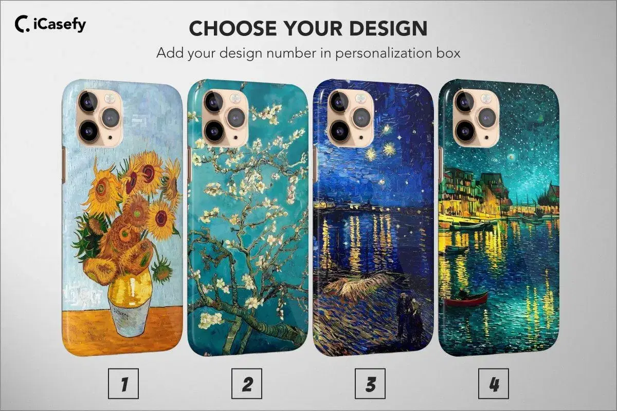Vincent van Gogh Phone Case Aesthetic Famous Art Cover II - Image 1
