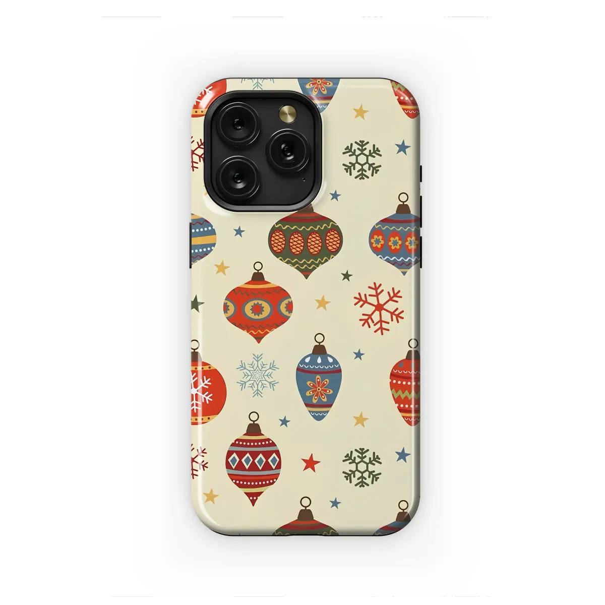 Vintage Christmas Ornaments Retro Holiday Pattern Phone Case Cover for iPhone 17 Pro Max 16 15 13 Samsung S25 S24 Pixel 8424 - Image 1