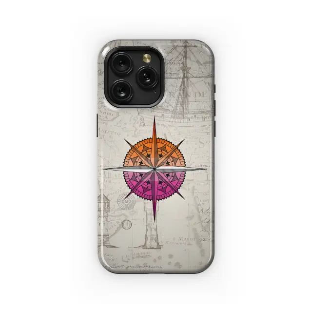 Vintage Compass Rose Map Phone Case iPhone Samsung Cover Pixel 4235