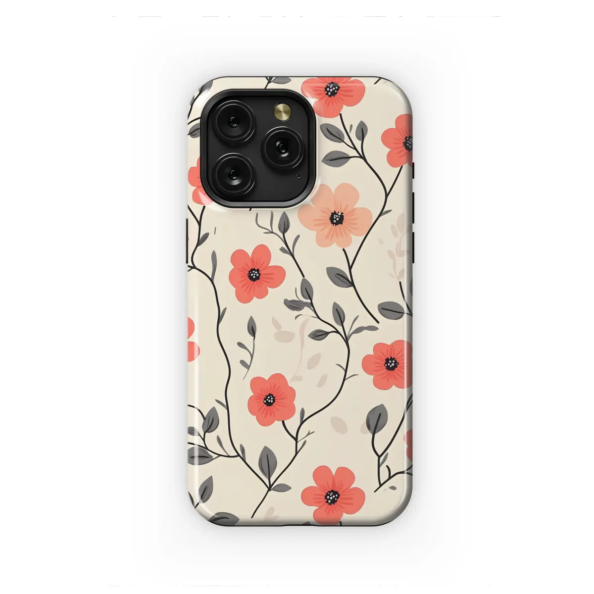 Vintage Coral Poppy Garden Art Phone Case iPhone Samsung Cover Pixel 7214 - Image 1