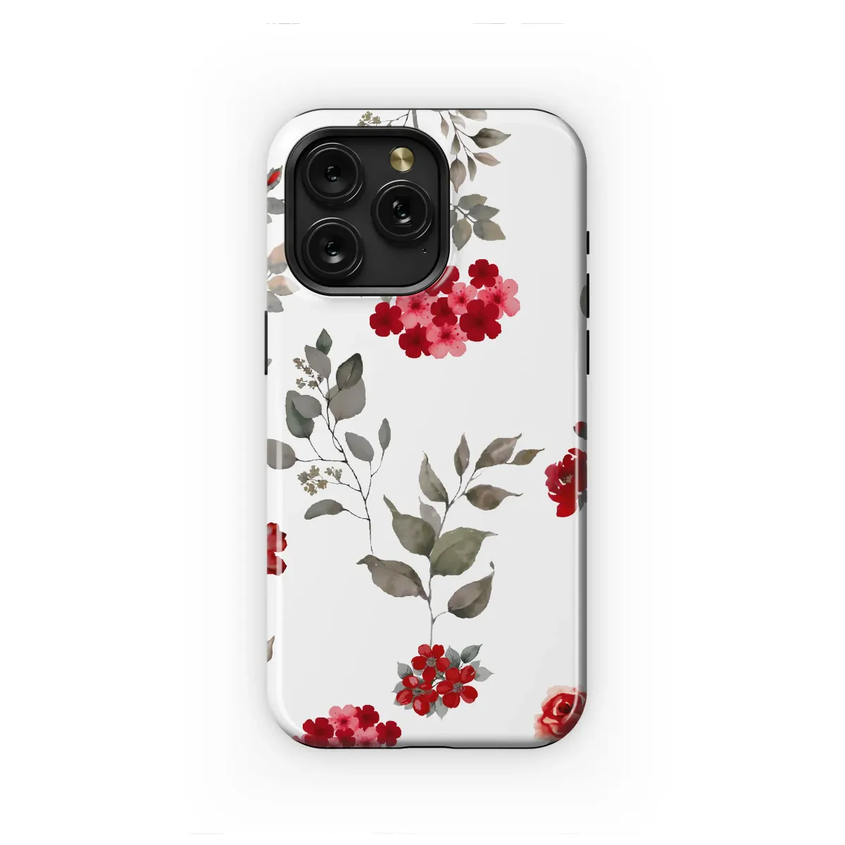 Vintage Crimson Floral Whisper Phone Case iPhone Samsung Cover Pixel 6476 - Image 1