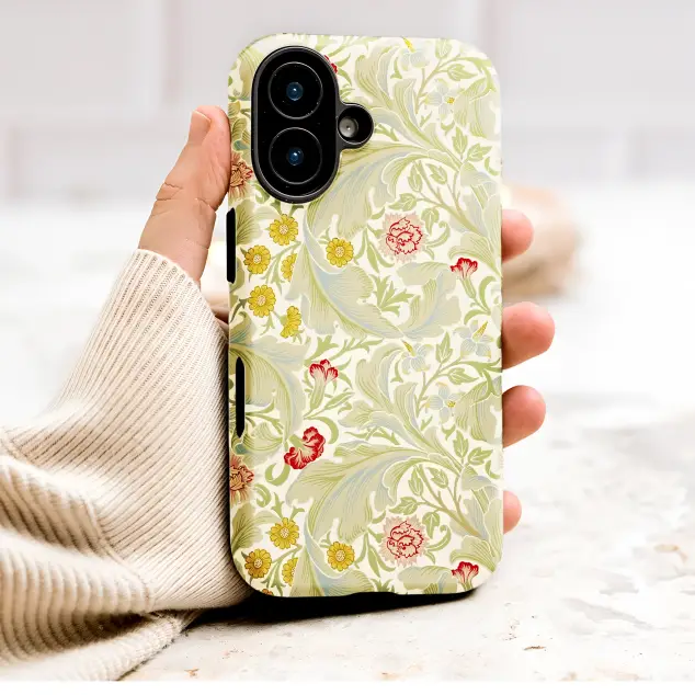 Vintage Floral William Morris Style Art Nouveau Print Phone Case Cover for iPhone 17 Pro Max 16 15 13 Samsung S26 S25 Pixel 9718