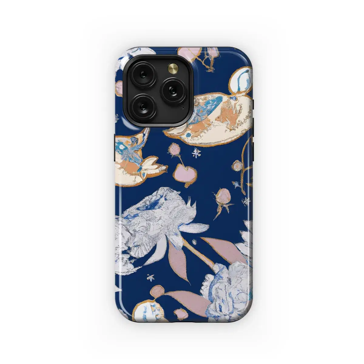 Vintage Floral with Peonies and Ducks Phone Case iPhone Samsung Cover Pixel 3649 - Image 1