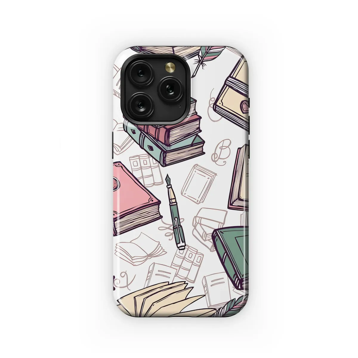 Vintage Literary Pattern Phone Case iPhone Samsung Cover Pixel 5413 - Image 1