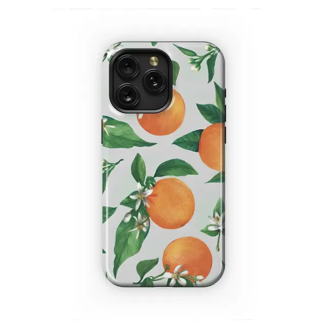 Vintage Orange Blossom Botanical Fruit Print Phone Case Cover for iPhone 17 Pro Max 16 15 Plus 14 13 Mini Samsung S25 S24 Pixel 10 9 8963