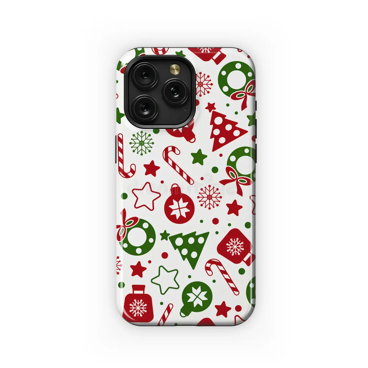 Vintage Red and Green Holiday Spirit Phone Case iPhone Samsung Cover Pixel 8039 - Image 1
