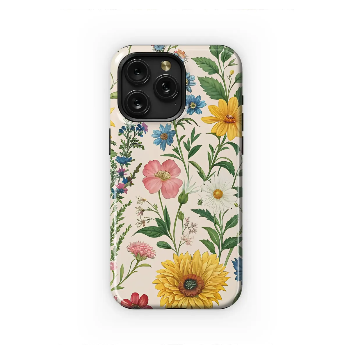 Vintage Wildflower Meadow Botanical Art Phone Case iPhone Samsung Cover Pixel 7840 - Image 1