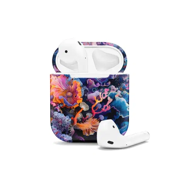 Watercolor Abstract Coral Reef AirPods Case AirPods Pro AirPods Pro 2 AirPods 3 AirPods 2 Glossy 1468 - Image 1