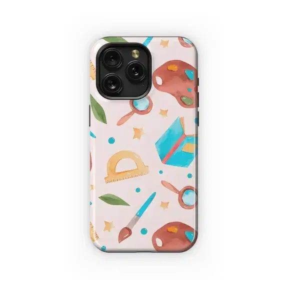 Watercolor Art Supplies Pattern Phone Case iPhone Samsung Cover Pixel 5375 - Image 1