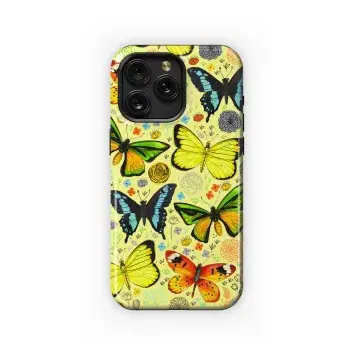 Watercolor Butterflies and Flowers Phone Case iPhone Samsung Cover Pixel 4901 - Image 1