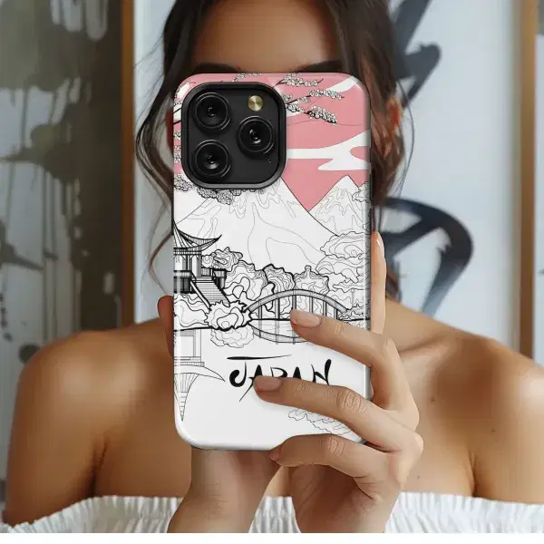 Watercolor Cherry Blossom Pattern Phone Case iPhone Samsung Cover Pixel 5277 - Image 1