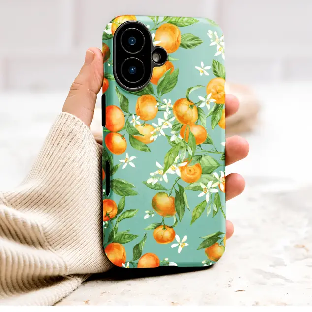 Watercolor Citrus Grove Botanical Fruit Illustration Phone Case Cover for iPhone 17 Pro Max 16 15 13 Samsung S26 S25 Pixel 9544