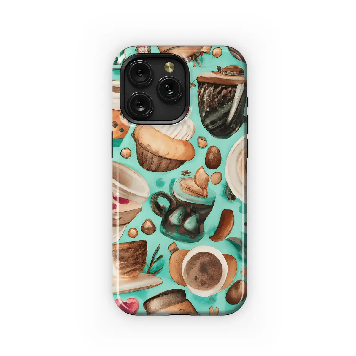 Watercolor Coffee Valentine Phone Case iPhone Samsung Cover Pixel 3474 - Image 1