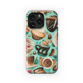 Watercolor Coffee Valentine Phone Case iPhone Samsung Cover Pixel 3474 - Image 1