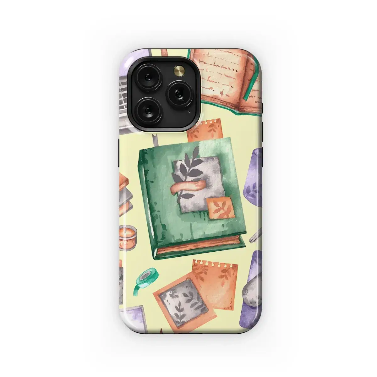 Watercolor Desk Pattern Phone Case iPhone Samsung Cover Pixel 5374 - Image 1