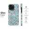 Watercolor Dinosaur and Rose Floral Pattern on Aqua Phone Case Cover for iPhone 17 Pro Max 16 15 13 Samsung S26 S25 Pixel 10036 - Image 7