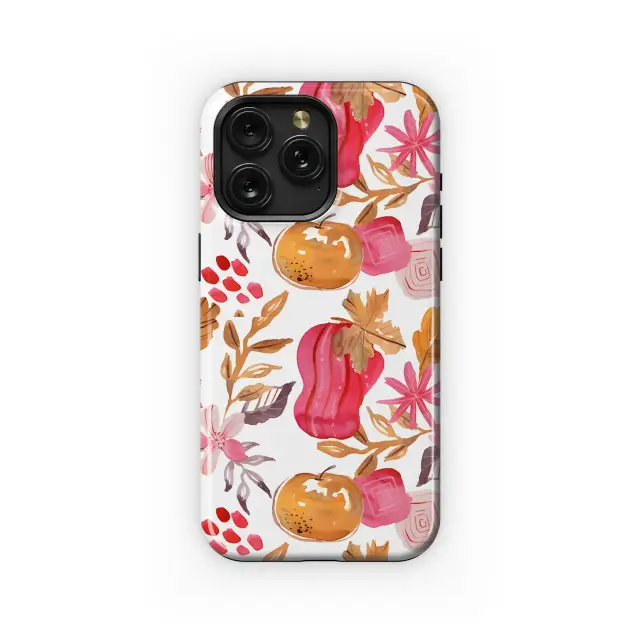 Watercolor Fall Harvest Print Phone Case iPhone Samsung Cover Pixel 5435