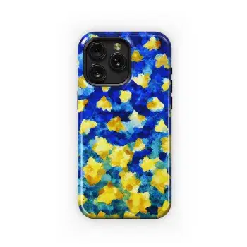 Watercolor Geometric Starry Night Phone Case iPhone Samsung Cover Pixel 3407 - Image 1