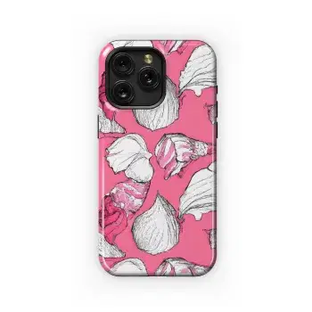 Watercolor hot pink seashell Phone Case iPhone Samsung Cover Pixel 3773 - Image 1