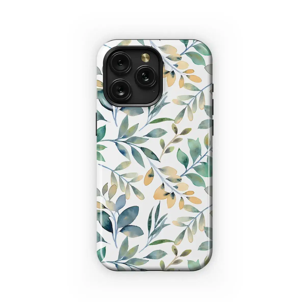 Watercolor Leaves Pattern Phone Case iPhone Samsung Cover Pixel 5118 - Image 1