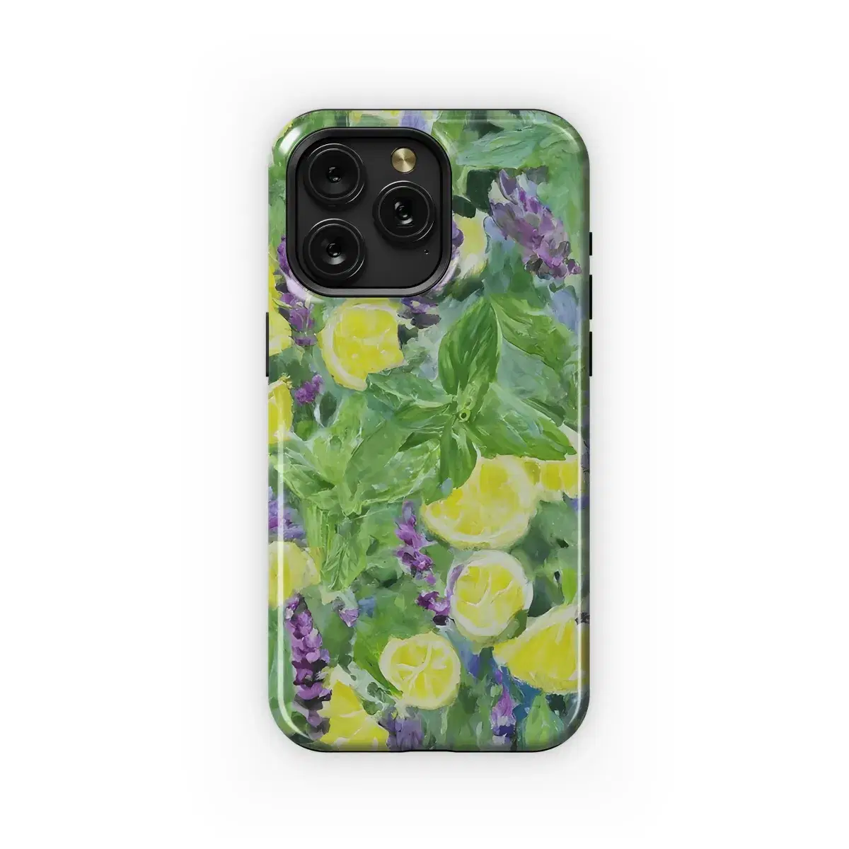 Watercolor lemon tea lavender steam Phone Case iPhone Samsung Cover Pixel 3762 - Image 1