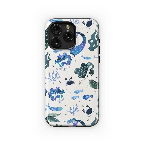 Watercolor Mermaid Pattern Phone Case iPhone Samsung Cover Pixel 5183 - Image 1