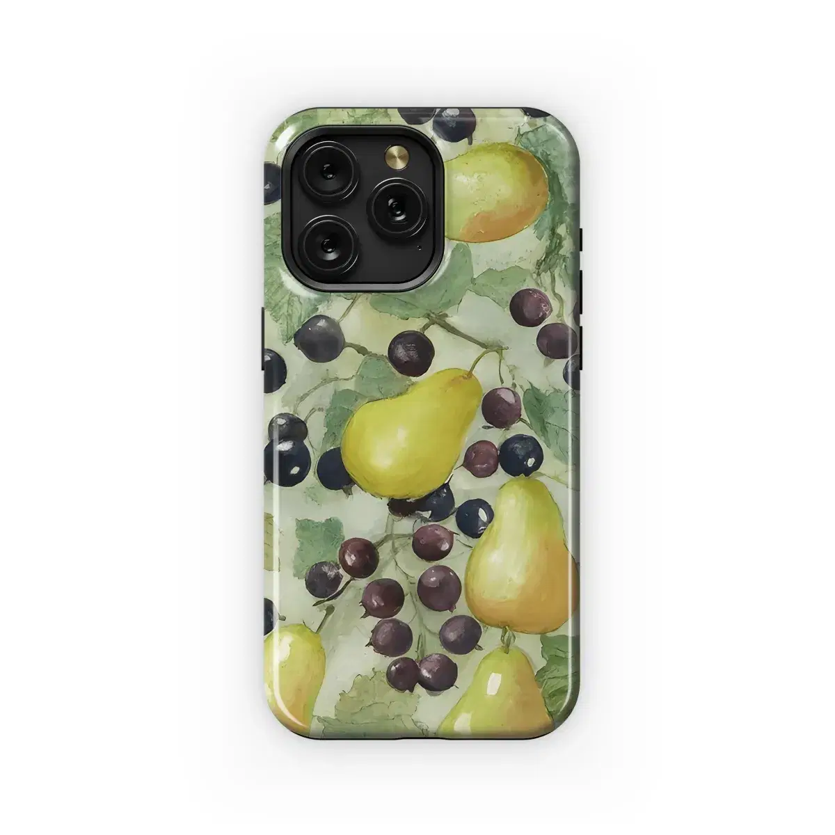 Watercolor of Black Currant and Pear Phone Case iPhone Samsung Cover Pixel 3581 - Image 1