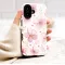 Watercolor Pink Cherry Blossom Floral with Cute Hearts Phone Case Cover for iPhone 17 Pro Max 16 15 13 Samsung S25 S24 Pixel 9373 - Image 1
