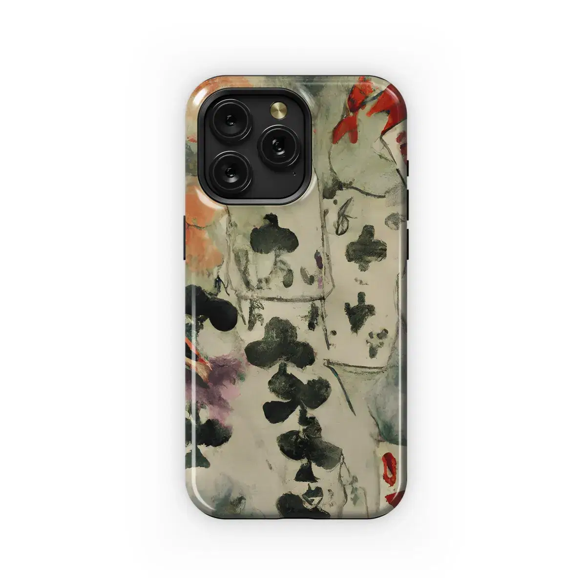 Watercolor Playing Cards with Floral Phone Case iPhone Samsung Cover Pixel 2947 - Image 1