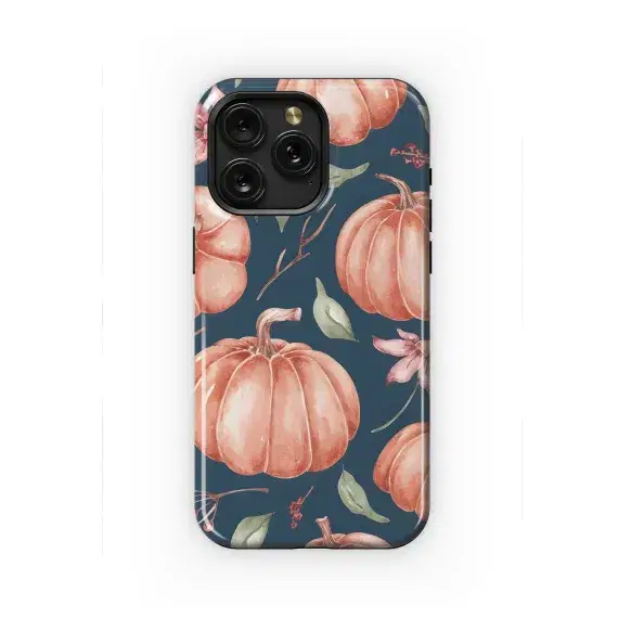 Watercolor Pumpkin Pattern Thanksgiving Halloween Phone Case iPhone Samsung Cover Pixel 2284 - Image 1