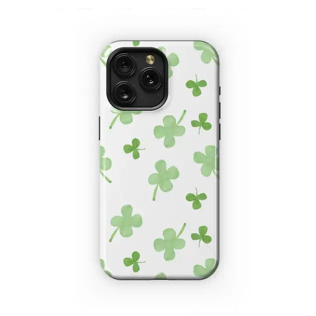 Watercolor Shamrock Meadow Lucky Charm Phone Case iPhone Samsung Cover Pixel 7782