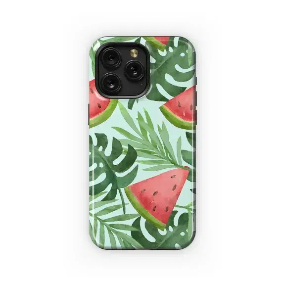 Watercolor Summer Tropical Watermelon Pattern Phone Case iPhone Samsung Cover Pixel 5312 - Image 1