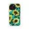 Watercolor Sunflower Bumblebees Teal Phone Case iPhone Samsung Cover Pixel 3777 - Image 1